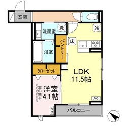 (仮）D‐room泉崎2丁目PJ Aの物件間取画像